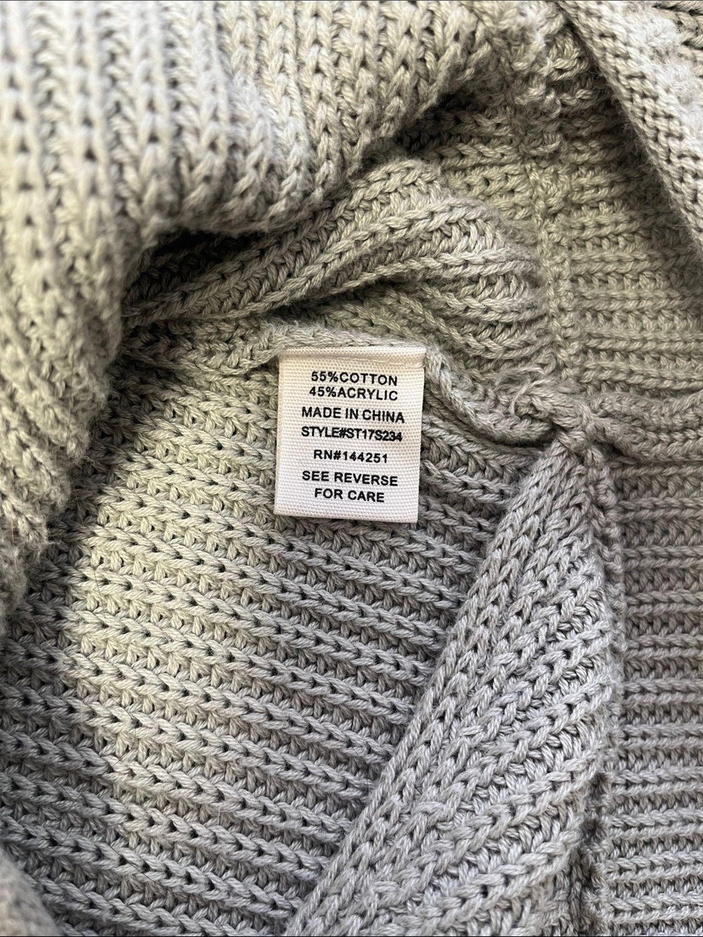 moon & madison Sage Green Crossover V-Neck Sweater - Picture 8 of 10